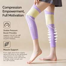 1pc Professional Gradient Compression Foot Sleeve, Professional Sports Support Ankle Sock, Running & Fitness Soft Elastic Foot Sleeve, Comfortable Breathable Sports Sock - Multicolor - View 1