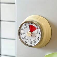 1 buah Timer Masak Dapur, Jam Timer Masak Koki, Timer Visual, Hitung Mundur 60 Menit, Alas Magnetik, Jam Mekanik, Tanpa Baterai, Alarm Berdering, Timer Dapur/Belajar/Kerja/Gym - MultiWarna - View 7