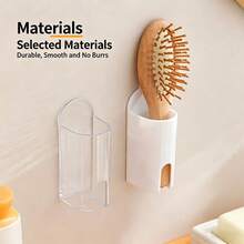 1/2/4Pcs Self-Adhesive Electric Toothbrush Holder, Wall-Mounted Bathroom Storage Rack, No Drill Multi-Purpose Organizer For Toothbrushes, Combs & Toothpaste, Easy Installation, Home Bathroom Decor - Multicolor - View 5