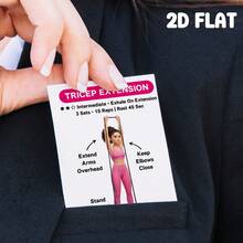 30pcs Colorful Illustrated Resistance Band Workout Guide Cards, 2.5*3.5 Inch Full Body Training Exercise Instruction Flashcards, Home Fitness Workout Reference Cards, Suitable For Beginners, Pilates And Weight Loss - A - View 5