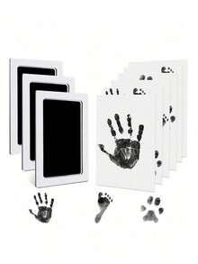 1pc Footprint Ink Pad, Non-Stick Ink, Hand And Foot Print Souvenir Ink Pad, Suitable For Baby Handprints/Footprints/Pet Paw Print Souvenirs - Multiple Styles - View 3