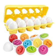 12pcs Number Matching Egg Toys With Storage Egg Box, Colorful Number Cognition Early Education Educational Game For Children - 1 Item - View 2