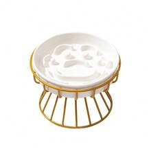 Ceramic Slow Feeder Bowl With Neck Protection Stand, Anti-Drop Food Bowl For Small Dogs And Cats, Anti-Choke Dog Bowl, Easy To Clean Ceramic Slow Feeding Dish For Cats And Dogs, Anti-Choke Neck Protection Pet Bowl - 200ml - View 34