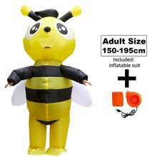 Adult Standing Cycling Bee Inflatable Suit Funny Cartoon Cosplay Suit Holiday Party Performance Props - Multicolor - View 11