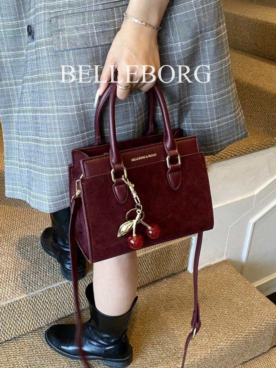 BELLEBORG Women's Handbag With Detachable Strap, Minimalist And Practical Multi-Function