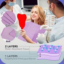 10/50/125pcs Disposable Pink/Blue 3-Layer Waterproof Foldable Nail Table Mat, Cleaning Pad Tablecloth, Nail Tissue Paper, Multi-Functional Beauty Tattoo Dental Cleaning Cloth, Waterproof Tablecloth Nail Tools - Multicolor - View 6