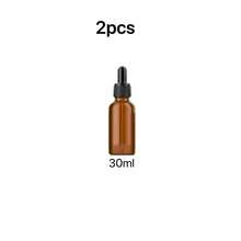 2 piezas de botellas/contenedores rellenables de 30ml - Botellas color marrón oscuro para aceites esenciales, sueros, botellas con cuentagotas de tamaño de viaje - Ver 11