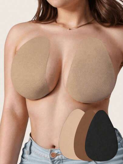 2 Pairs Of Women's Invisible Strapless Breast Petals, Breast-Lifting Breast Petals, Suitable For Weddings, Travel And Beach Vacations - A Summer Essential For Backless Accessories.