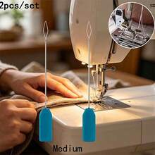 2pcs Sewing Machine Threader Set, Stainless Steel Material, High Precision Fast Threading Tool, Large, Medium And Small Sizes Available, Compatible With Multiple Sewing Machine Models, Easy To Use, Durable, Comes With Thread Guide, Suitable For Home Sewing And Cutting Projects - Multicolor - View 9