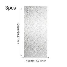 1/3片壓紋葉脈圖案隱私窗貼膜，靜電吸附玻璃貼膜，防紫外線與濾光，適用於居家、浴室與辦公室裝飾 - 3D壓花玻璃膜 - 查看 13