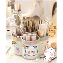 Cute Capybara 360° Rotating Pen Holder - Large Capacity Desktop Organizer & Makeup Brush Storage Box - Multifunctional Stationery Supply For Office & Study - Adorable Birthday Gift For Students & Kids (Multi-Color Options) - Multicolor - View 7