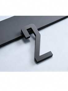 1pc 3D High-Visibility Acrylic Number & Letter Door Sign, Business Style Classic Black Square Geometric Beveled Edge High Contrast Waterproof Sun-Proof Wear-Resistant Multi-Functional Signage Suitable For Office, Conference Room, Office Building Room Number - House Number - View 23