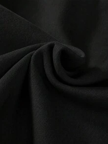 Plus Size Women's Casual Gothic Style Drop Shoulder Hooded Sweatshirt, Thin Long Sleeve Pullover With Gothic Gingerbread Ghost Print, Drawstring Hood, Pockets, Loose Fit, Solid Color Print, Autumn/Winter Fashion Sportswear, Comfortable Plus Size Sweatshirt For Outdoor Sports, Daily Wear, Parties, School, Vacation, Commuting And Halloween - Black - View 8