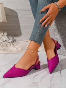 Minimalistischer Stil gepunktete offene Zehen Schnürschuhe flach Damenmode spitze Zehen Frühling/Sommer High Heels Rosa Ton perfekt für Arbeit Anlässe Partys Hochzeiten und Geschenke (fällt klein aus eine Nummer größer) - Heißes Pink - Übersicht 4