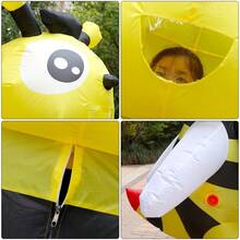 Adult Standing Cycling Bee Inflatable Suit Funny Cartoon Cosplay Suit Holiday Party Performance Props - Multicolor - View 6