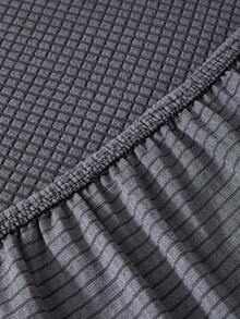 1pc Forest Leaf Jacquard Elastic Stretch Sofa Cover, Sofa Cushion Cover, Backrest Cover, Minimalist Style, All-Season Use, Pet-Proof, Anti-Scratch, Holiday Decor, Easy To Clean, Suitable For L-Shaped Sofa - Dark Grey - View 8