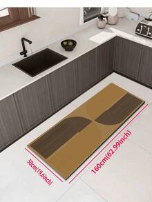 1pc Rubber Kitchen Mat, Rustic Style Artistic Decor, Bohemian Design Floor Mat. Can Be Placed In Front Of Sink, Used For Standing, Kitchen Decoration - Multicolor - View 11