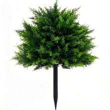 3 Packs Large Artificial Cedar Trees With Stakes - UV Protected Fake Juniper/Pine Shrubs For Outdoor And Indoor Porch Garden Decor, Perfect For Various Holiday Decorations Like Halloween, Christmas, Thanksgiving, Outdoor Ornaments - Multicolor - View 14