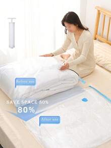Vacuum Compression Storage Bags (Available In Packs Of 20, 10, 9, 8, 5, Or 1): Large-Capacity, Dust-Proof Storage Bags Suitable For Travel, Closets, And Home Organization. Ideal For Storing Clothing, Bedding, And School Or Dormitory Supplies. - Multicolor - View 12
