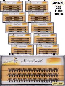 SACKVIS 10 Boxes 20D DIY Eyelash Gift Box Lash Clusters Set 8-14mm Individual Lashes Extension Eyelashes Natural Look Mix Styles - View 16