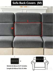 1PC Solid Color Fleece Sofa Seat Cover, Soft Plush Sofa Seat Cover, Elastic Comfortable, Suitable For All Seasons, Warm, Minimalist Style, Anti-Slip Anti-Fouling, Elastic, Machine Washable, Suitable For Backrest Cover/1/2/3/4/L-Shaped Chaise Sofa, With Armrests And Backrest, Living Room, Bedroom, Study (Pillow Case Not Included) - Dark Grey - View 10