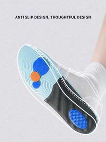QKC 1 Pair Arch Support Pressure Relief EVA Composite Sports Full Insoles, Suitable For Athletic Shoes - Baby Blue - View 3