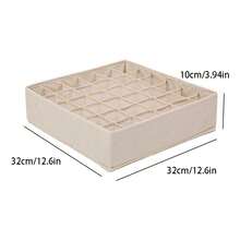 3pcs Fabric Socks Underwear Bra Organizer Box, 24-Grid Divider Storage Box, Drawer Organizer, Stackable Closet Storage Box - Premium Material | Categorized Storage | Dustproof And Moisture-Proof (Multiple Colors Available) - Grey - View 3
