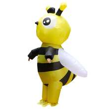 Adult Standing Cycling Bee Inflatable Suit Funny Cartoon Cosplay Suit Holiday Party Performance Props - Multicolor - View 4