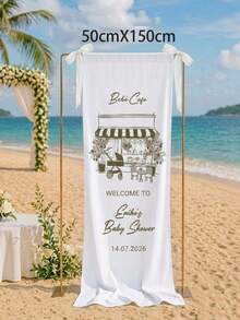 1pc Customized Baby Baptism Welcome Banner, Personalized Text Fabric Sign, Suitable For Baby In Bloom Party And Gender Reveal, Personalized Fabric Banner, Indoor And Outdoor Use - Multicolor - View 7