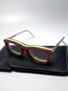 1 Set Gafas de Lente Liso 5-En-1 Dopamina Multicolor Patrón Geométrico Bloque de Color Patchwork Casual Bohemio Vintage Fiesta Calle Lindo Elegante PC (Policarbonato) Todo Estilo Nuevo Decorativo Marco de Moda Marco de Inserción TR Gafas Marco de Lente Magnético Multicolor Intercambiable de Moda Marco de Lente Liso Decorativo Marco de Gafas Sensación Premium Conveniente Estilo de Color Reemplazo (1 Marco + 5 Lentes Magnéticos) Gafas Clip-On para Mujer - Multicolor - Ver 5