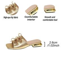 Spring/Summer New Women's High Heel Transparent Slides Sandals Shoes - Gold - View 6