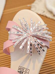 Water Drop Fireworks Girl Sandals, Summer Style, Hook And Loop Design, Pairs Well With Princess Dress To Enhance The Atmosphere - Pink - View 10