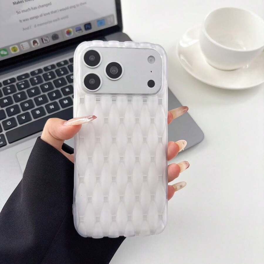 [New Summer Release] TPU Perforated Heat Dissipation Type Ultra-Thin Soft Silicone Smartphone Case. Creative And Stylish, Perfect For Couples. Compatible With IPhone 17/17 Pro/17 Pro Max/16 Plus/15/14/13/12/11. Shockproof, Non-Slip, And Scratch-Resistant. - White - View 1