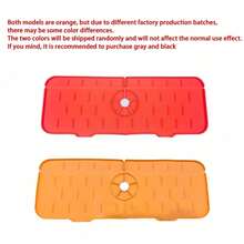 1pc Thick Silicone Faucet Splash Guard, Sink Splash Mat - Durable Thick Design, Suitable For Kitchen And Bathroom Sinks, Silicone Soap Dish With Drain Hole - Anti-Splash, Fit For Kitchen And Bathroom Sink Countertops, Home Decor, Kitchen Accessories - Multicolor - View 9