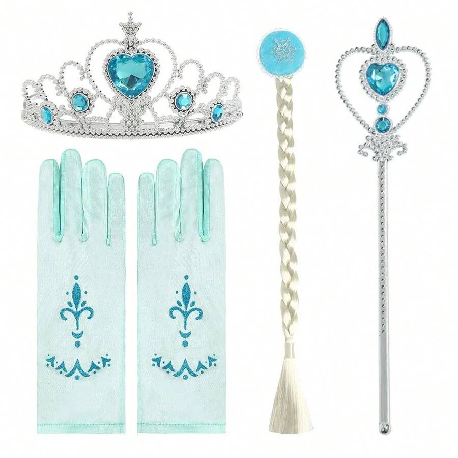 Princess Accessory Set For Girls, Cosplay Costume, Magic Wand, Gloves, Earrings, Ring, Necklace, Complete Multicolor Set - DP02 - View 1