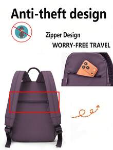 Daily Backpack | Travel Aesthetic Panoramic Multi-Pocket Storage System * Wide Strap Comfortable Design, Unlock Absolute Visual Gear Set For Daily, Commuting And Short Trips. The Entire Series Comes With Adjustable Wide Strap/Mesh Back Straps/Top Handle/Dual Handles - Multicolor - View 6