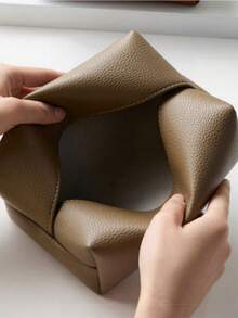 Nordic Light Luxury Style Tissue Box, Imitation Leather Napkin Storage Box, Tissue Decoration Bag, Waterproof, Multi-Purpose, Exquisite And Fashionable, Easy To Maintain, Upgraded Large Capacity - Multicolor - View 6