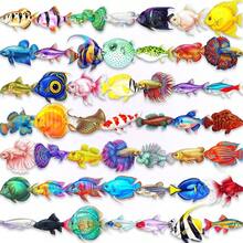 50 Sheets Mixed Fish Pattern Clear PET Stickers Non-Repeating Waterproof DIY Craft Ornament Stickers - 50 PCS - View 3