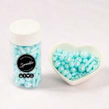 75g/2.65oz Perlas redondas para decoración de pasteles + Forma de palito, se utiliza para chispas de decoración de pasteles, decoración de pasteles DIY, adecuado para pasteles, caramelos, cupcakes, macarons, helados y varias decoraciones, también adecuado para bodas, Día de San Valentín, Día de la Madre, Halloween, Navidad y otras ocasiones, solo para decoración, no comestible - Multicolor - Ver 13