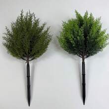 3 Packs Large Artificial Cedar Trees With Stakes - UV Protected Fake Juniper/Pine Shrubs For Outdoor And Indoor Porch Garden Decor, Perfect For Various Holiday Decorations Like Halloween, Christmas, Thanksgiving, Outdoor Ornaments - Multicolor - View 10