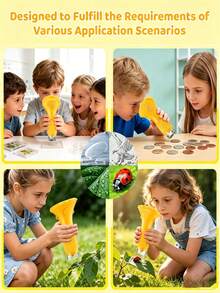 1pc Portable Digital Microscope For Kids, Popular Children's Toy, Handheld Digital Microscope For Boys & Girls, Perfect Fun Birthday Gift, 2 Inch IPS Display, 1000X Adjustable Magnification, Built-In Storage For 200 Photos, 8 LED Lights With 6-Level Adjustable Brightness, Portable Pocket Design, PC Connection Supported, For Observing Plants, Insects, Coins, Jewelry, Stamps - Multicolor - View 7