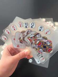 Innovative PVC Transparent Plastic Playing Cards, Crystal Edges, Tabletop Card Game, Halloween Christmas Gift - Multicolor - View 6