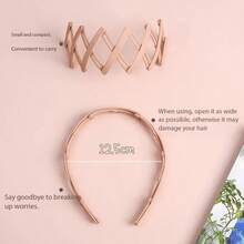 5Pcs Multifunctional Makeup Tools Set - Mixing Palette, Spatula, Foundation Brush, Powder Puff & Foldable Hairband - Silver - View 5