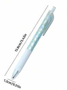 12/6/3/1支裝 可伸縮花卉圖案 0.5mm 黑色快乾中性筆，適合筆記本與辦公文具順暢書寫，開學季首選 - 多款式 - 查看 5