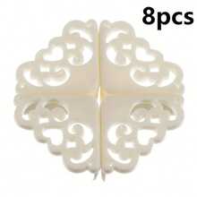 8pcs Silicone Corner Protectors, Elegant Hollow Heart Design, Fashionable Table Edge Guard, Perfect Combination Of And Aesthetics - A - View 2