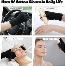 Moisturizing Gloves - Black - View 4