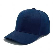 Men's Solid Color Casual Baseball Cap For Group Activities, Hat, Unisex Casual Sun Protection Baseball Cap - A - View 8