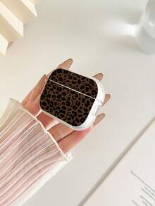 Funda de auriculares Bluetooth con estampado de leopardo pintado, transparente, engrosada, de moda, a prueba de golpes, con hebilla adicional, compatible con S4, funda protectora para auriculares inalámbricos Bluetooth Apple, carcasa brillante Pro2, cobertura completa, Pods 3 1/2/3 generación, funda protectora Pro, a prueba de golpes, carcasa blanda - Multicolor - Ver 4
