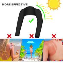 1pc Golf Sun Protection Arm Sleeves, Elastic Moisture-Wicking Breathable Unisex Outdoor Sports Cycling Sunshade Sleeves - Black - View 9