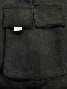 Men's Black Multi-Pocket Versatile Straight Leg Loose Fit Outdoor Cargo Pants Sports - Black - View 9